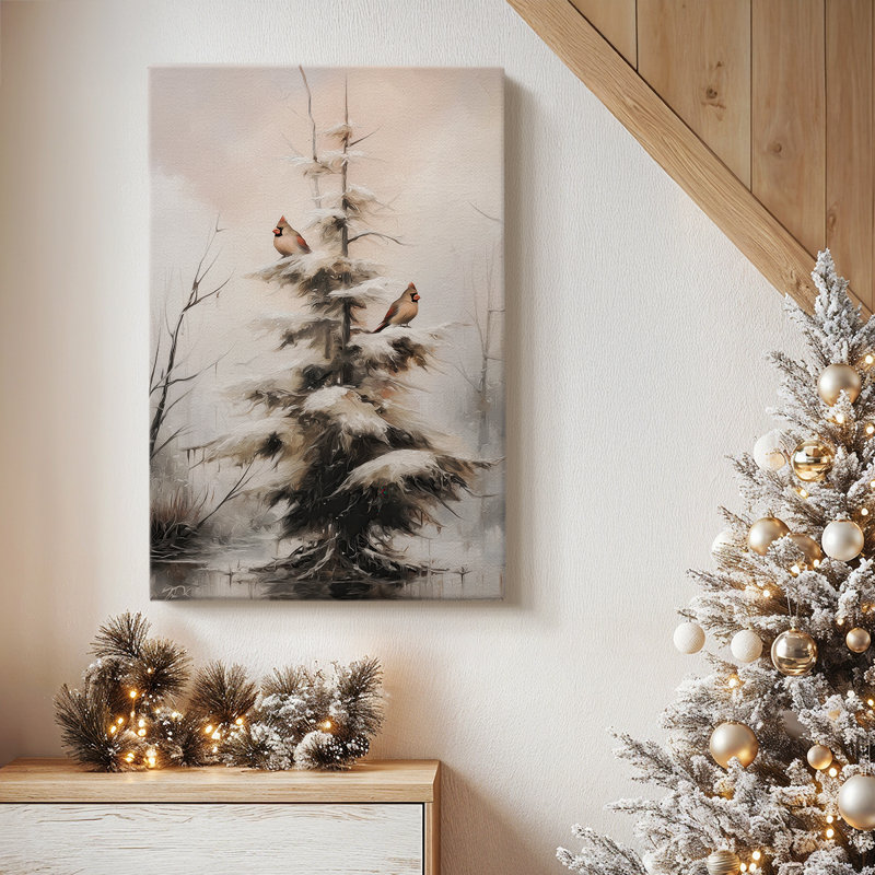 Toile enneigée de qualité supérieure avec Snow Bells Lane, H 18 po x l 12 po