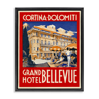 Cadre flottant rétro Grand Hotel Bellevue, design par Print Collection