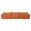Canapé en chenille de 116 po entièrement compressé avec mousse haute densité, coussins intégrés, bordure décorative, conception sans pattes et aucun assemblage requis-1234613733