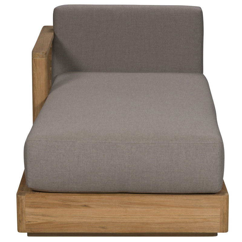 Horizon Outdoor Teak Chaise Lounge, Kramer Lace