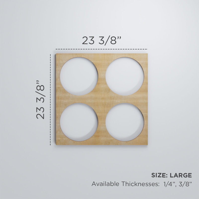 Panneaux muraux décoratifs en bois Wembley, Bouleau, H 23 3/8 po x l 23 3/8 po x P 1/4 po