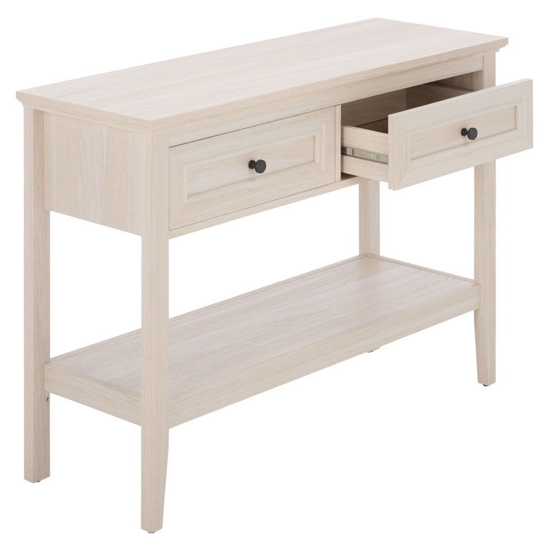 Quinta 2 Drawer 1 Shelf Console, White Oak