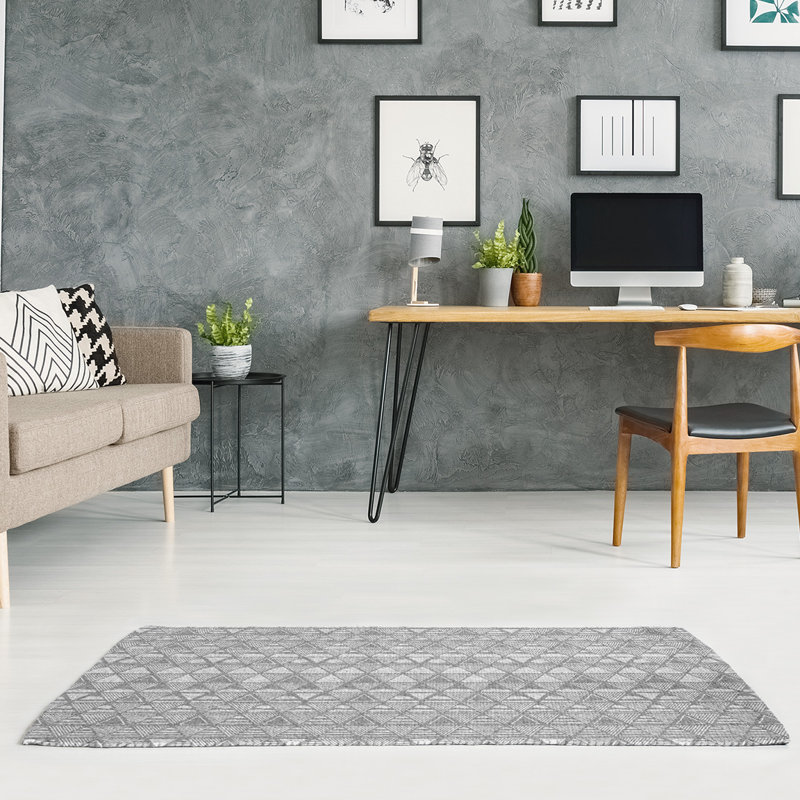 Chenille Geometric Indoor Rug, Rectangle 4' x 6'