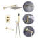 MAX Faucets - TUB SHOWER SYSTEM SET THREE FUNCTION WITH PRESSURE-BALANCE VALVE BRUSHED GOLD FINISH