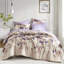 Édredon et drap taupe très grand taupe - imprimé floral, tissu de gestion, collection Luxury