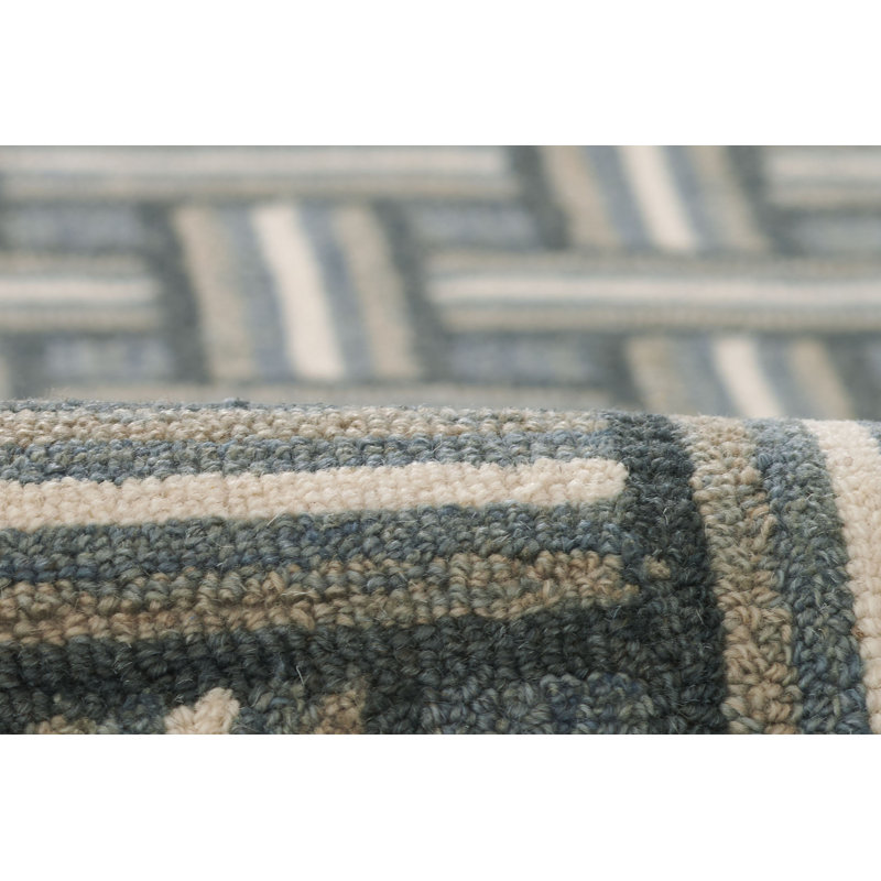 Abbott Hand Tufted Wool Geometric Rug, Runner 2'3" x 8'