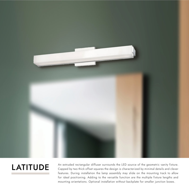 Latitude 1 - Light LED Bath Bar, Chrome