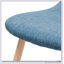 Ensemble de chaises de salle à manger de style Mid-Century moderne, tissu bleu pâle recouvert de pieds en noyer clair, confort et style-275208075
