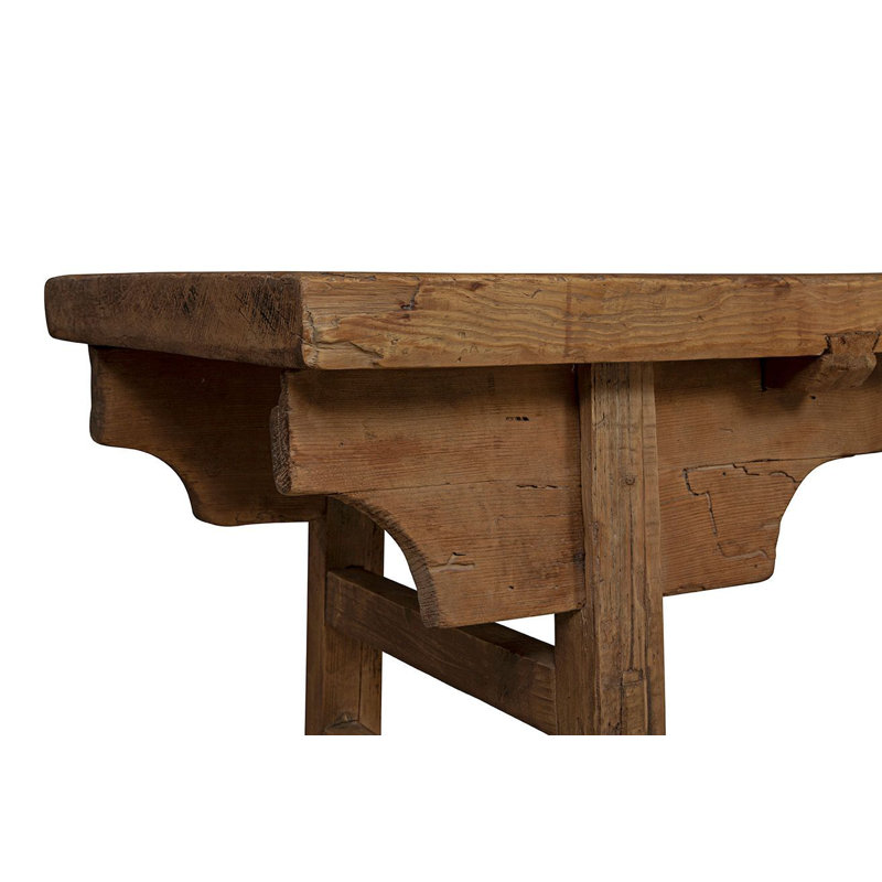 Kavilash Peasant 82" Wide Antique Elm Console, Natural