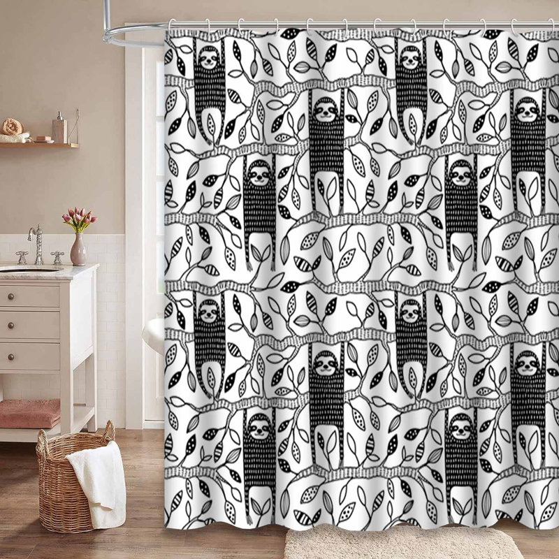 Rideau de douche Sloth Hipster, L 72 po x l 78 po