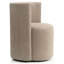 Fauteuil d'appoint moderne en tonneau avec roulettes-1790956559