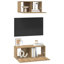 TV Cabinet Set Wall-Mounted 2 Pcs 80 X 30 X 30 Cm-1027547026