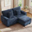 Canapé d'angle modulaire en forme de L avec pouf-979700301