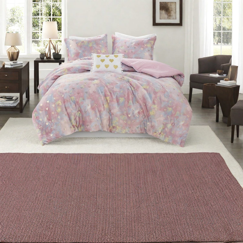 Ensembles de literie en polyester Ultrasoft multi avec motif de cœur métallique pour la maison