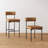 Faux Leather Bar Stool with Metal Legs-676610929-719110049-683526334