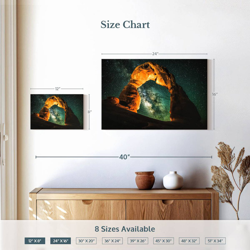 Oberle Delicate Arch Starry Night, 16" H x 24" W