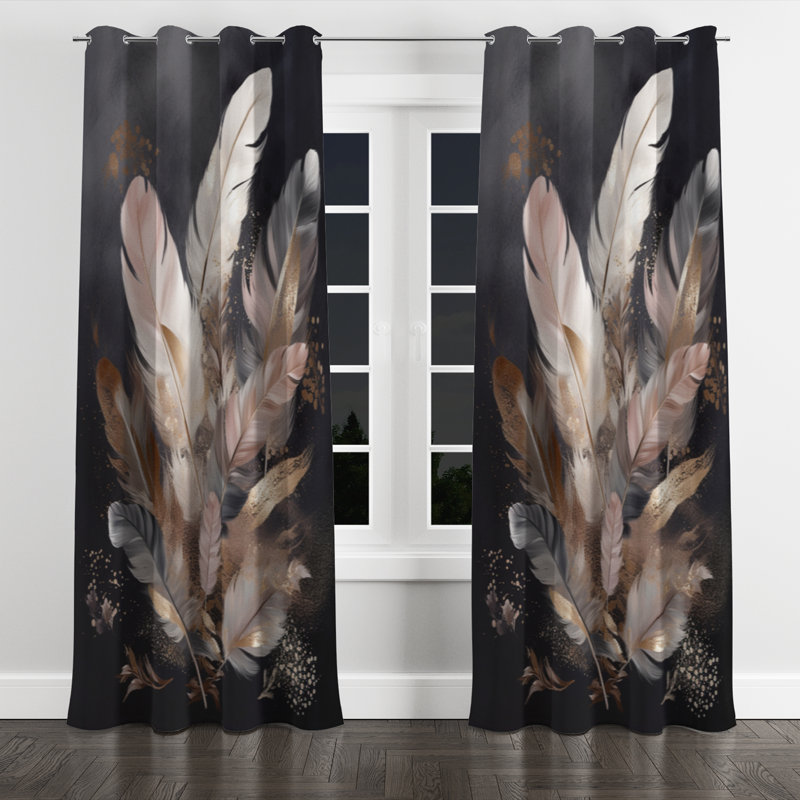 Anariah - Modern Velvet Grommet Curtain - Room Darkening - 1 panel, 52" W x 90" L, Silver Grommets
