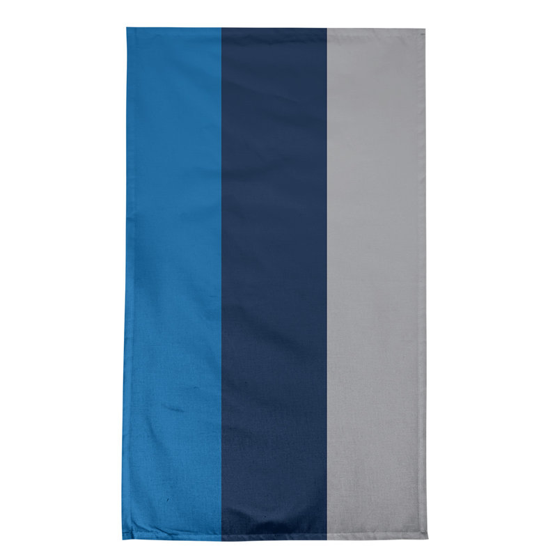 Serviette de thé hockey Anaheim, Bleu aviateur / bleu nuit polaire / argent, Sergé de coton
