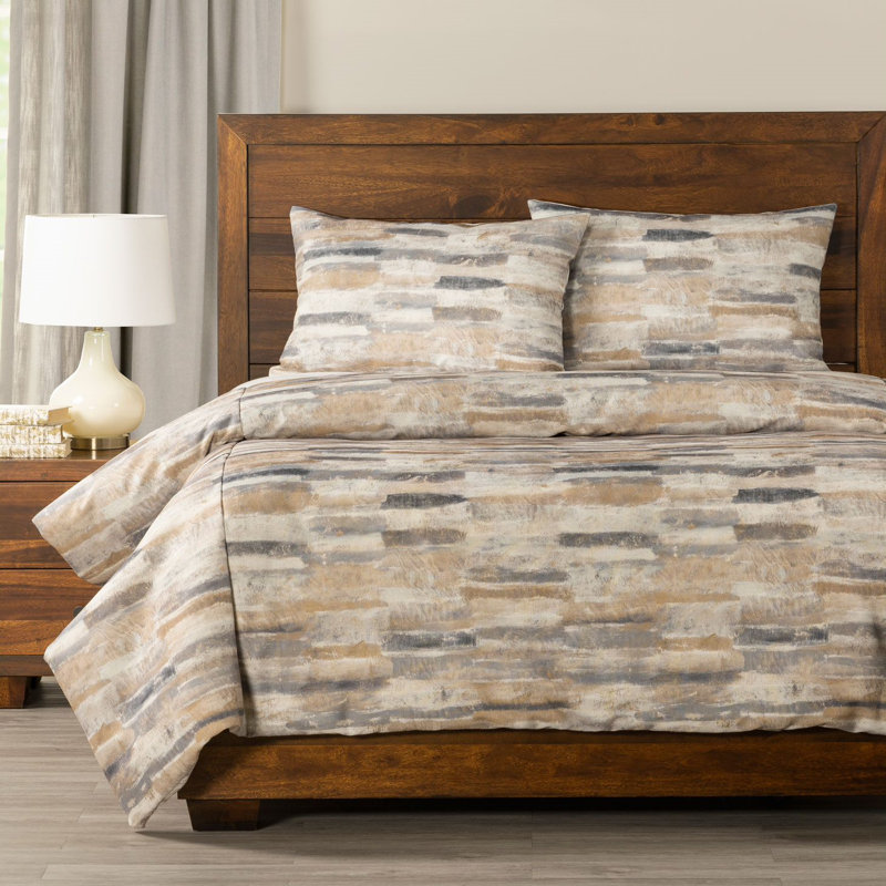 Sedona Abstract Print Duvet Cover Set, Queen Duvet Cover + 2 Queen Shams