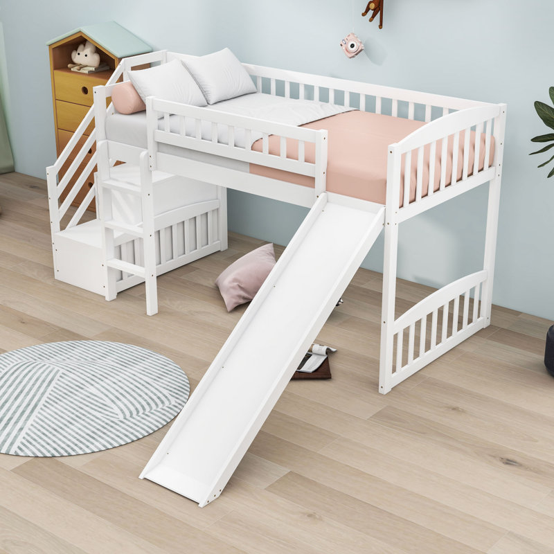Erin-Lee Kids Twin Loft Bed, White