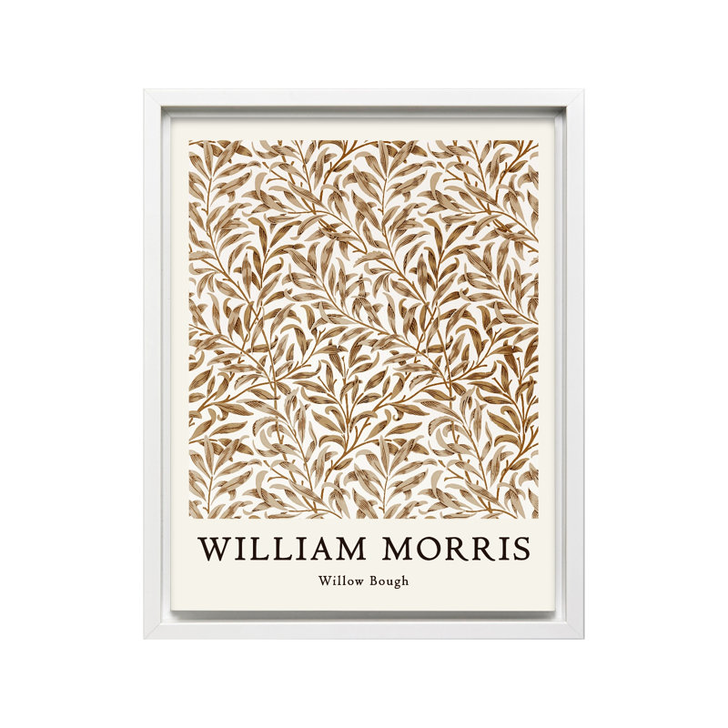 William Morris - Willow Bough No4, Canvas, 24"H x 32"W, White Framed