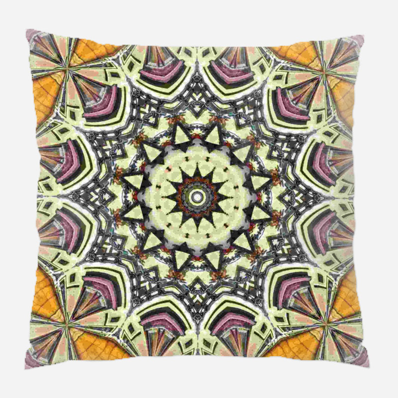 Abstract Geometric Microsuede Reversible Throw Pillow