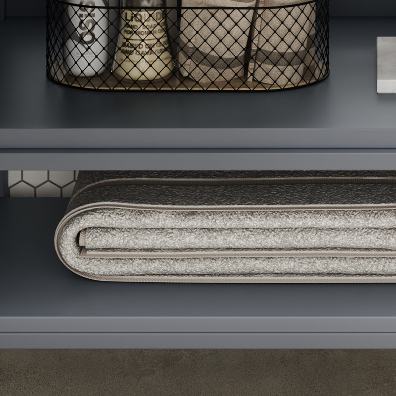 Bathroom Vanity With Ceramic Sink, Gray