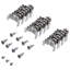 Ensemble de barres d'éclairage DEL 50/45/40/35/30 watts 3K / 35K / 4K / 5K / 65K sélectionnable 3 barres 4 pieds 120-277 Volts finition argent-129008622-129008617