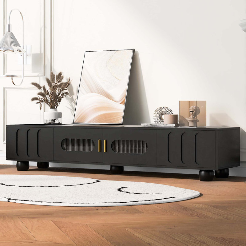 Crédence de rangement l 70,9 po Laythen, Noir