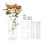 Présentoir à fleurs géométriques en acrylique blanc - Centre de table pour mariages, événements et fêtes