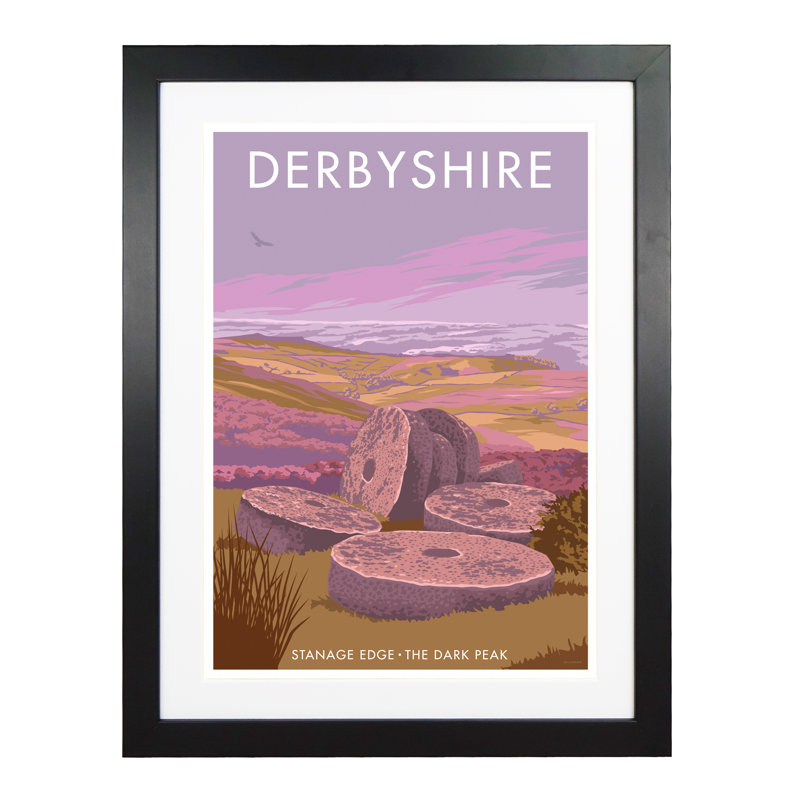 Stanage Edge by Stephen Millership - Print, Black, 43.5 cm H x 33.5 cm W x 2.2 cm D