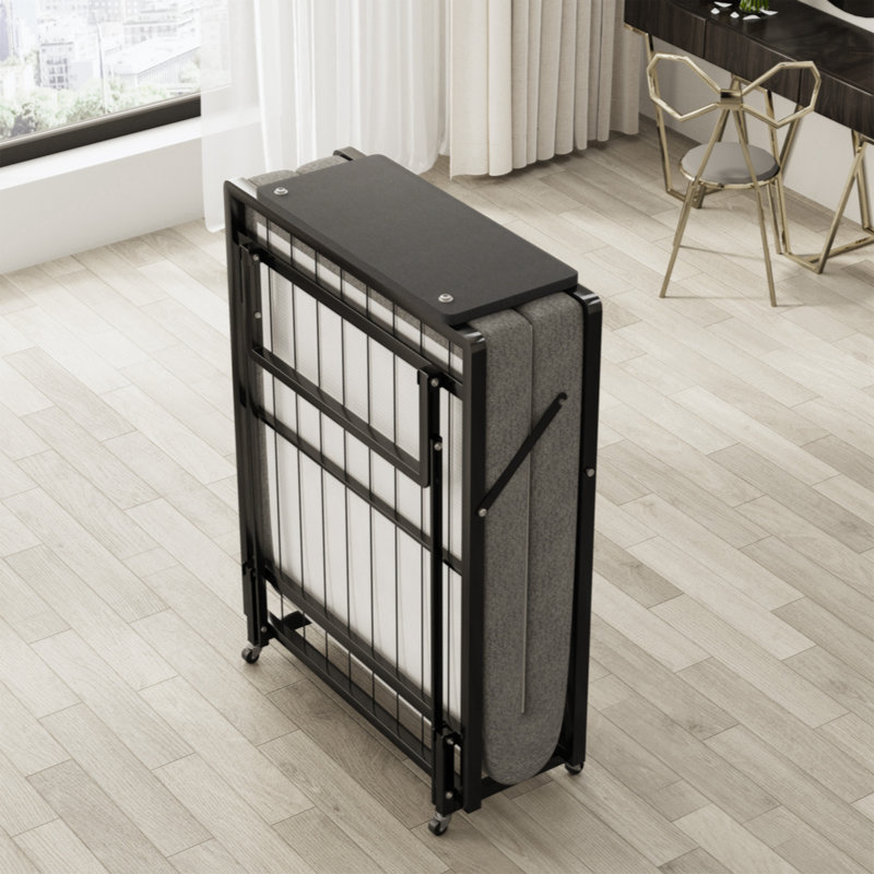 Lit plateforme tapissier en métal Mayton