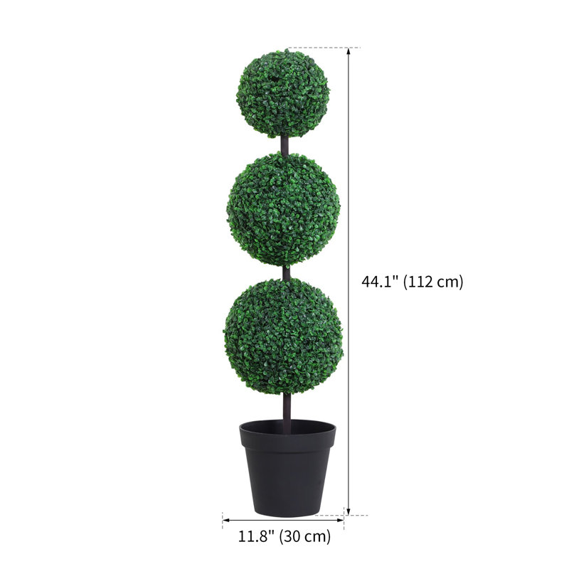 Topiaire artificiel en buis artificiel, ensemble de 2 arbres artificiels