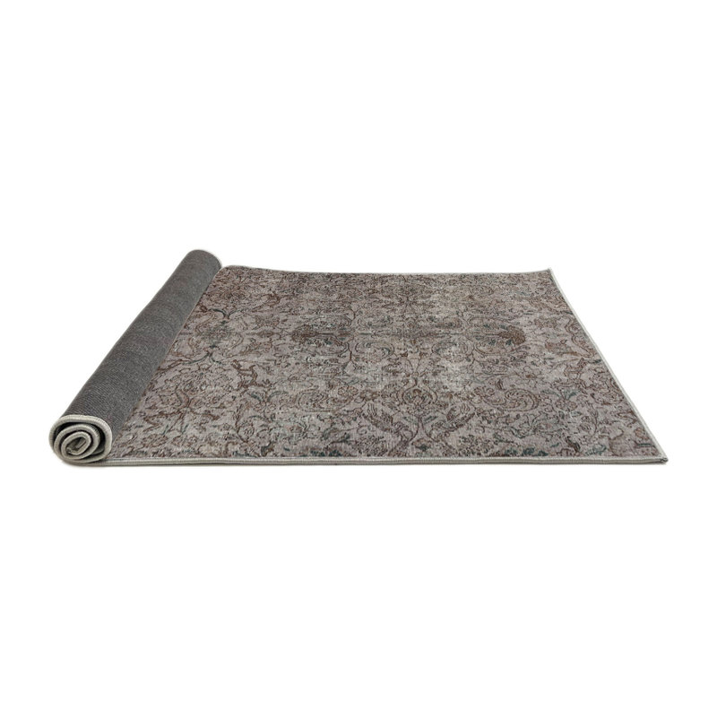 Tapis gris/brun clair traditionnel Wienand, Rond 5 pi