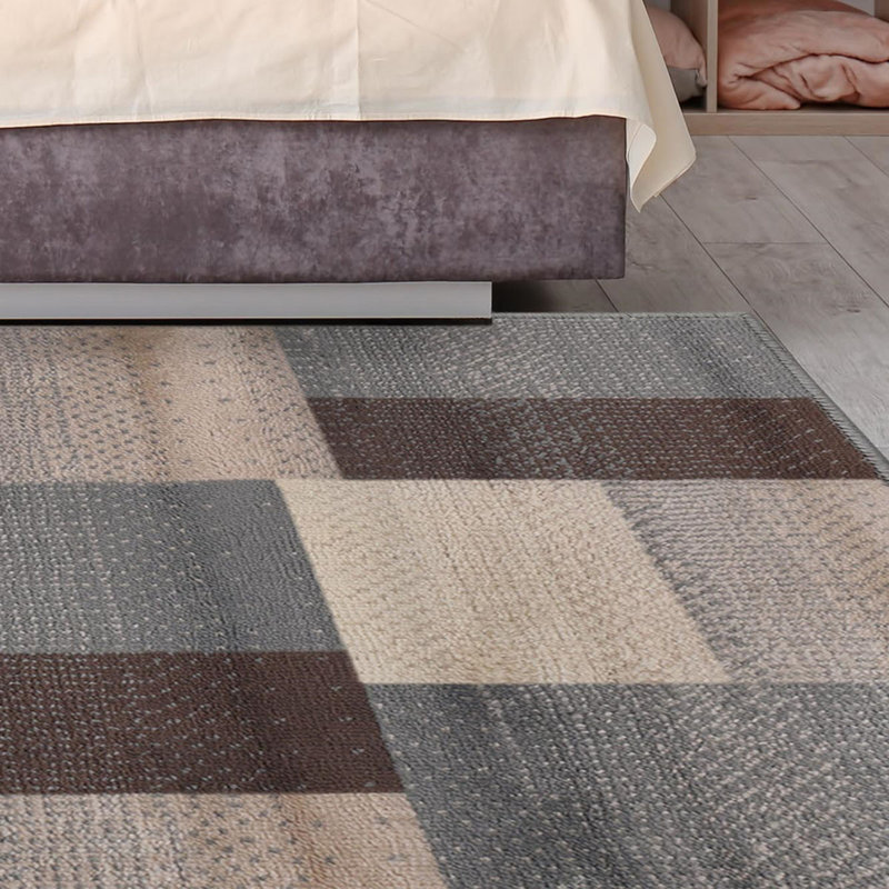 Tapis gris résistant aux taches, Rectangle 4 pi x 6 pi