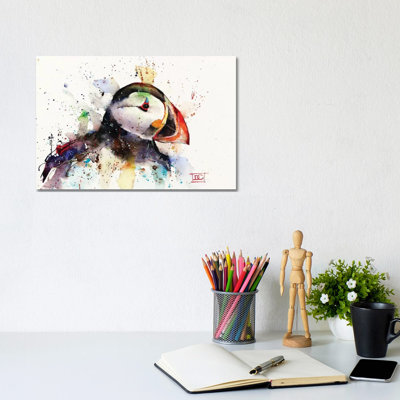 Puffin 1 Piece Wrapped Canvas Painting