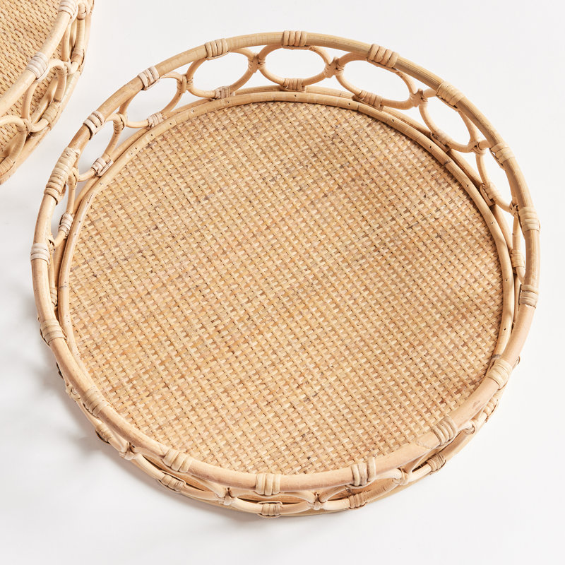 Ninette Trays, Round, 4" H x 21" W x 21" D
