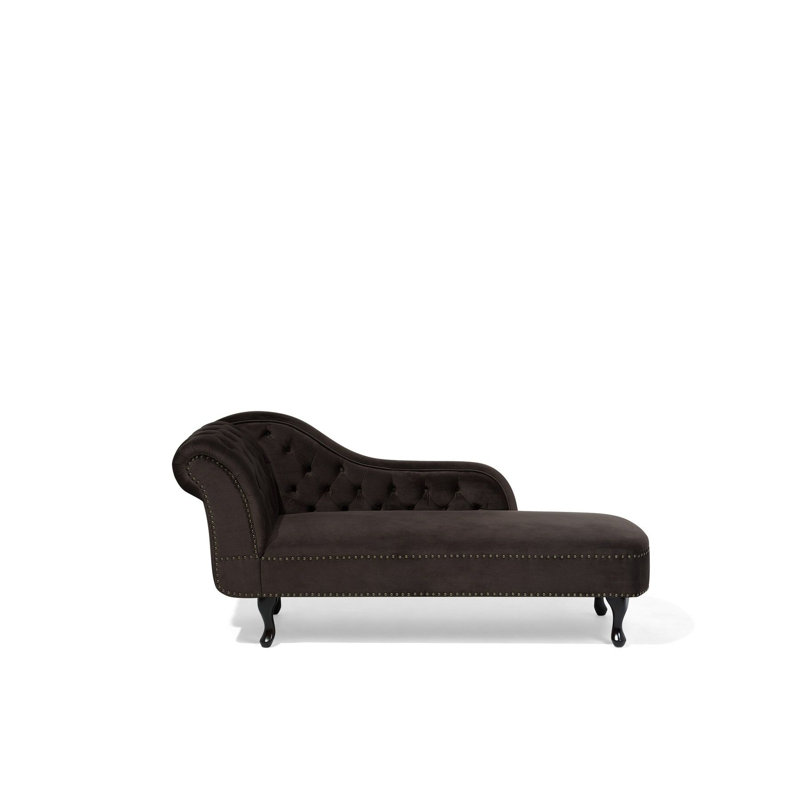 Hartell Upholstered Chaise Lounge, Brown