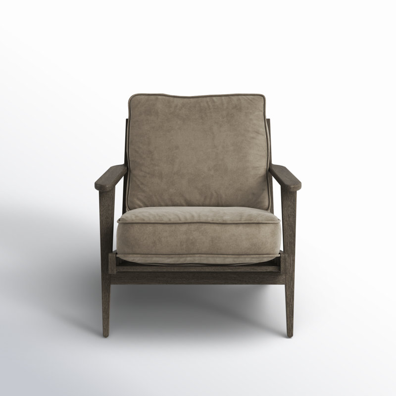 Roxy Upholstered Armchair, Light Olive Velvet