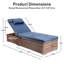 Chaise longue d'extérieur en osier inclinable avec table d'appoint et coussins-866509103