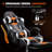 Game Desk Chair - Ergonomic Computer With Footrest And Comfy Lumbar Support, PU Leather Recliner With Headrest, Fixed Up Armrest, Height Adjustable With 360° Swivel, Adults-1555020160