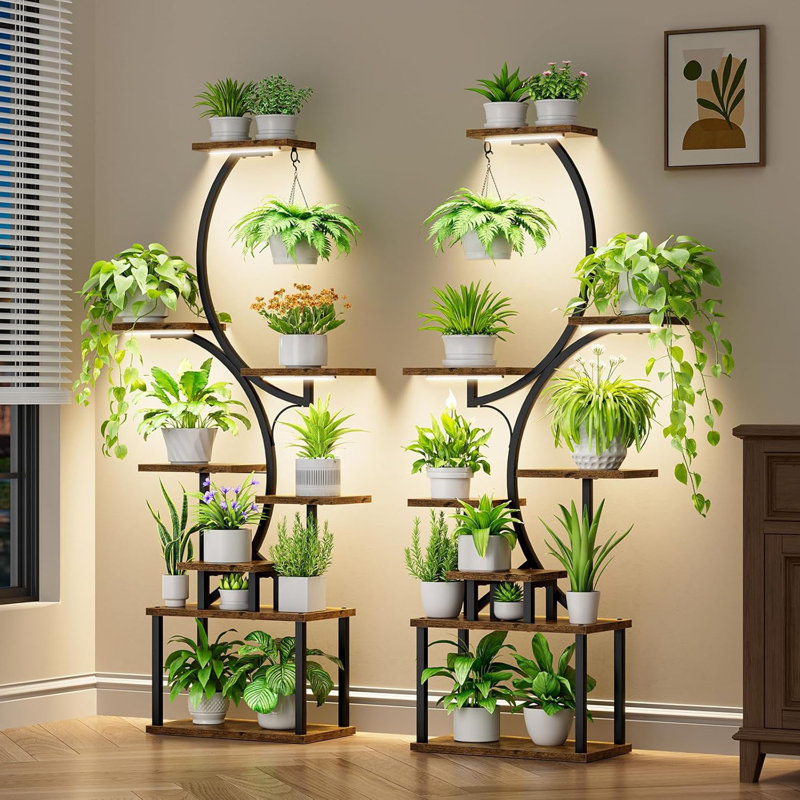 Support pour plante d'intérieur avec lumière de croissance
