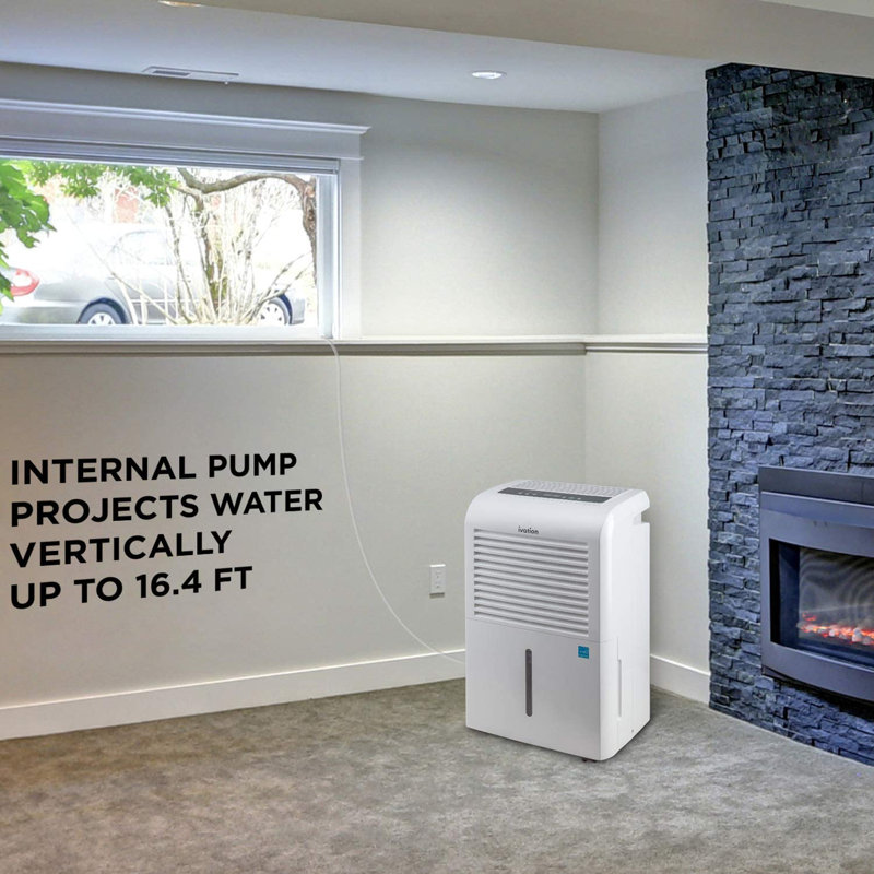 Ivation 50 Pints Console Dehumidifier for Rooms up to 4500 Cubic Feet