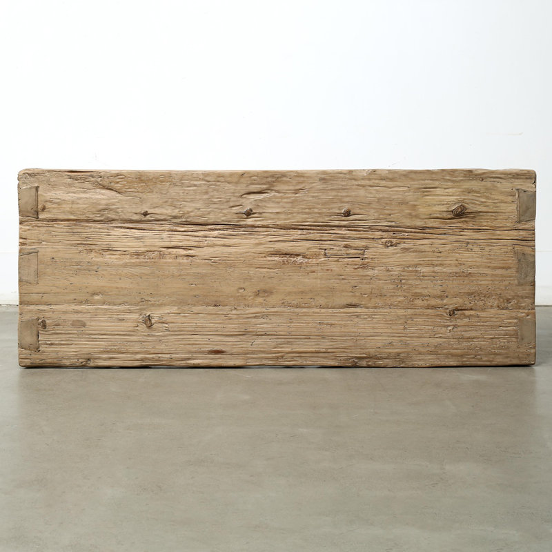 Approx.60 Inches Rustic Vintage Waterfall Coffee Table Weathered Natural