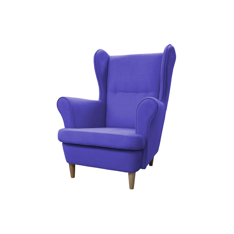 Sanson Upholstered Wingback Chair, Blue