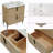 30" Bathroom Vanity With Ceramic Sink And Full-Extension Drawers, Soft Close Undermount Drawer Slides, Fluted Design-1265623685