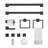 10-Pieces Matte Black Bathroom Accessories Set