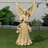 Standing Angel with Wings Up Statue