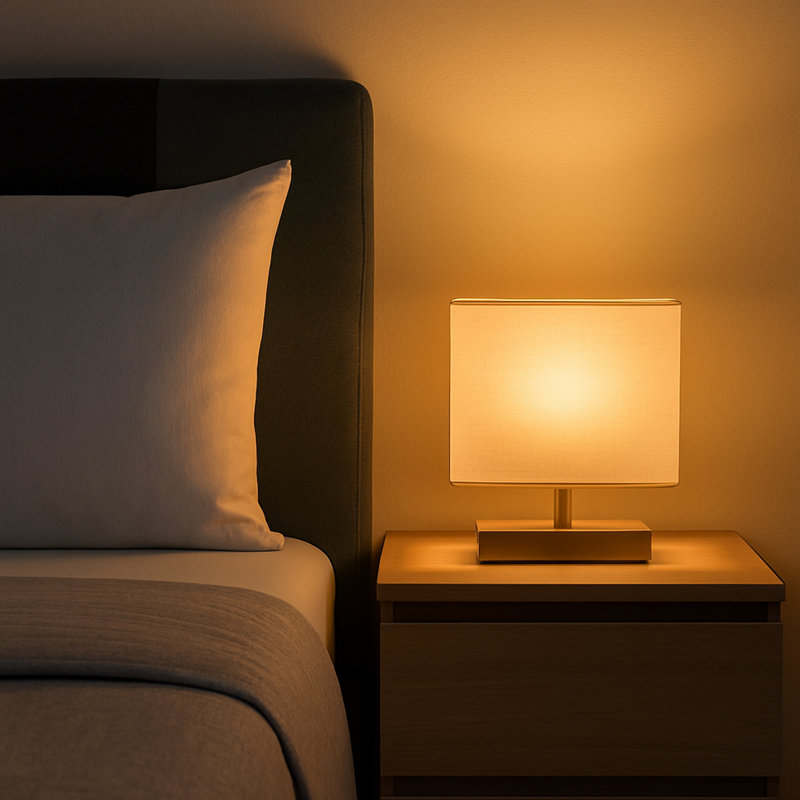 Metal Table Lamp, Ivory