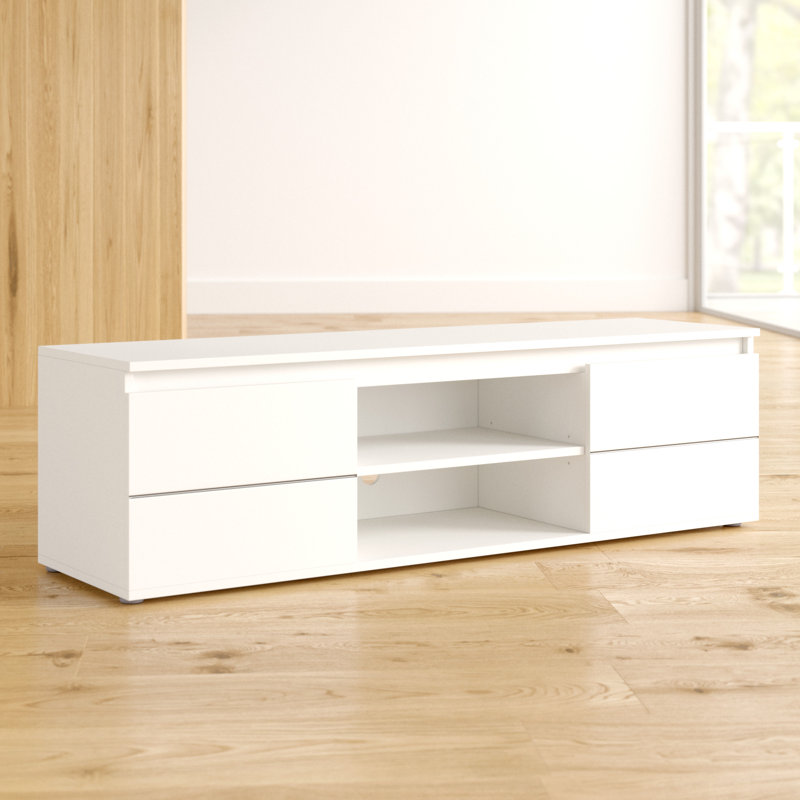 Geismar Unfinished TV Stand for TVs up to 60", White